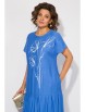 Плательный костюм артикул: М1421к василек+белый от Лилиана - вид 5