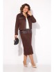 Юбочный костюм артикул: М1468 горький шоколад от Лилиана - вид 5