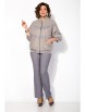 Брючный костюм артикул: М1462 БрПн серый меланж+серый от Лилиана - вид 1