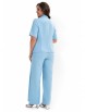 Брючный костюм артикул: 2334 голубой от AlaniCollection - вид 2