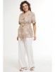 Брючный костюм артикул: 2337 бежевый+молоко от AlaniCollection - вид 8