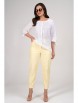Брючный костюм артикул: 2348 белый+желтый от AlaniCollection - вид 5