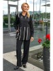 Брючный костюм артикул: 2399 черный+полоска от AlaniCollection - вид 1