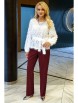 Брючный костюм артикул: 2394 молоко+бордо от AlaniCollection - вид 5