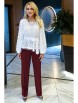 Брючный костюм артикул: 2394 молоко+бордо от AlaniCollection - вид 1