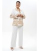 Брючный костюм артикул: 2496 молоко+золото от AlaniCollection - вид 1