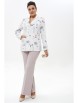 Брючный костюм артикул: 2502 белый, бежевый от AlaniCollection - вид 7