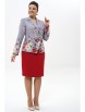 Юбочный костюм артикул: 2498 голубой+красный от AlaniCollection - вид 4