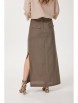 Юбочный костюм артикул: 1249+1245 бежевый+ореховый от Mirolia - вид 4