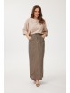 Юбочный костюм артикул: 1249+1245 бежевый+ореховый от Mirolia - вид 5