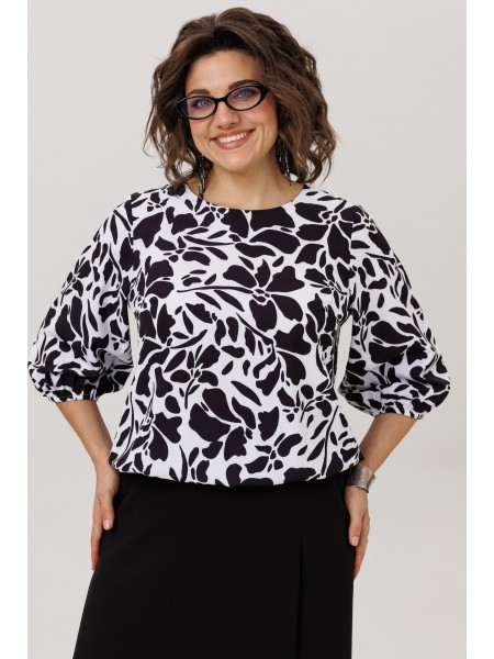 1779 черно-белые цветы