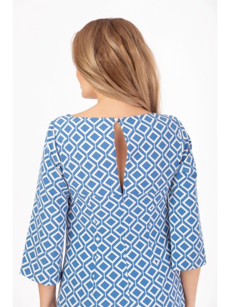 810 голубой с геометрическим принтом
