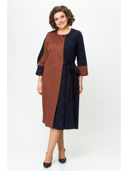 725 темно-синий с коричневым