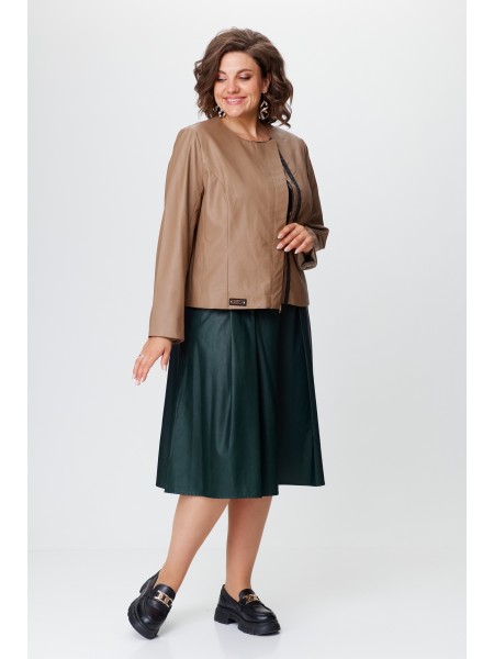 852/952 бежевый+изумруд