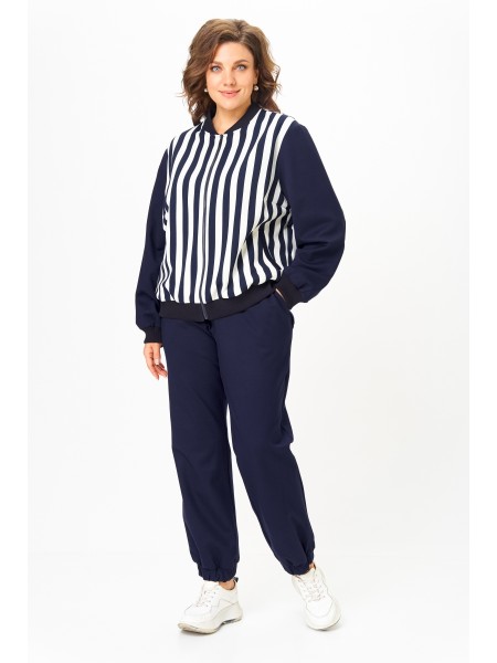 М-946/449D синий с белым, полоска