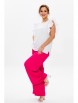 Брючный костюм артикул: М-174 молоко+фуксия от Мублиз - вид 8