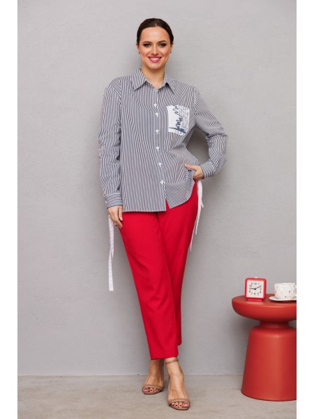 М-222 серая полоска, красный