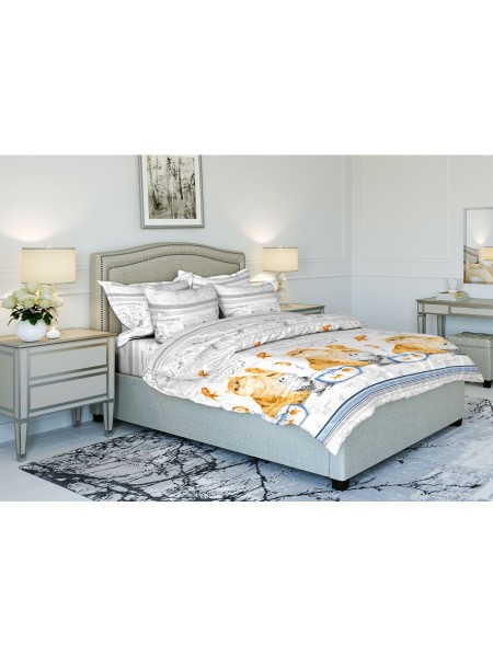 Постельное белье Кошачья правда 9572-1 Бязь 120гр. 2 сп. Евро 70х70 (2)