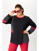 Кофта, джемпер артикул: М189 черный с красным от OVERYOU - вид 4