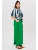 Юбочный костюм артикул: 1405 зеленый, полоска от Мишель Шик - вид 5