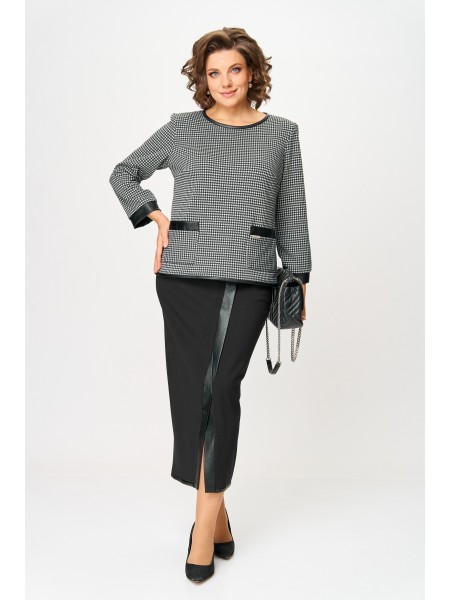 1394 серый принт