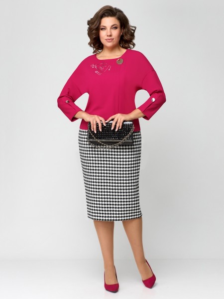 1157 малиновый, черно-белый