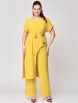 Брючный костюм артикул: 1189 горчично-желтый от МишельСтиль - вид 1