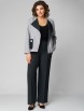 Брючный костюм артикул: 1296 жемчужно-графитовый от МишельСтиль - вид 7