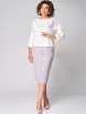 Юбочный костюм артикул: 1309 молочно-розовый от МишельСтиль - вид 8