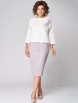 Юбочный костюм артикул: 1309 молочно-розовый от МишельСтиль - вид 1