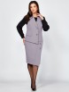 Юбочный костюм артикул: 1302 серый от МишельСтиль - вид 7