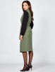 Юбочный костюм артикул: 1302 хаки-черный от МишельСтиль - вид 2