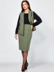Юбочный костюм артикул: 1302 хаки-черный от МишельСтиль - вид 8