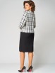 Юбочный костюм артикул: 1325 черно-белый от МишельСтиль - вид 2