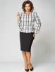 Юбочный костюм артикул: 1325 черно-белый от МишельСтиль - вид 1