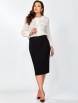Юбочный костюм артикул: 1329 бело-черный от МишельСтиль - вид 1