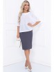 Юбочный костюм артикул: КОСТЮМ МАРАНО (ВАЙТ ГРЕЙ) от Bellovera - вид 1