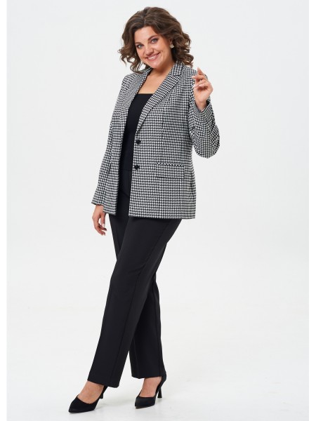 412+596 черный гусек+черный однотон