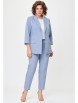 Брючный костюм артикул: 412+586 голубой джинс от БелЭльСтиль - вид 1