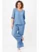 Брючный костюм артикул: 875+605 голубой от БелЭльСтиль - вид 1