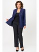 Брючный костюм артикул: 412+596 синий гусек+черный от БелЭльСтиль - вид 9