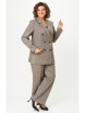 Брючный костюм артикул: 848+601 елочка коричневая от БелЭльСтиль - вид 3