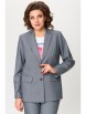 Брючный костюм артикул: 412+596 серый однотон от БелЭльСтиль - вид 3