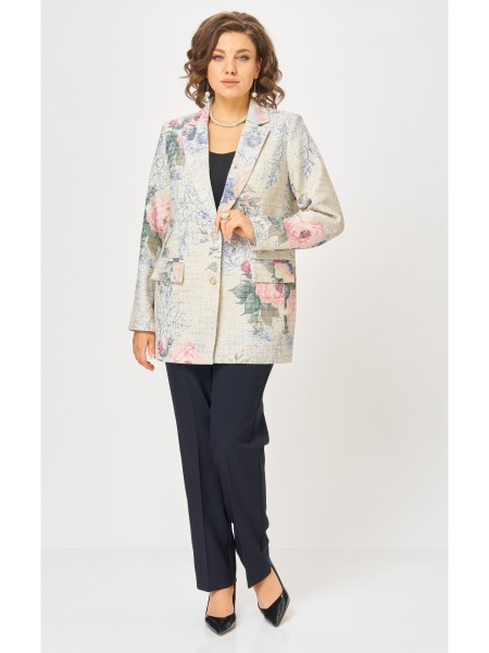 762+596 молочный твид, синий