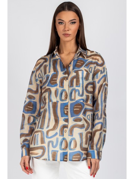 725 бежевый+коричневый+голубой