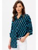 Блузка артикул: 735 черно+голубой от VIZAVI - вид 12