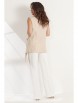 Брючный костюм артикул: 2527 белый+беж от Магия Моды - вид 2