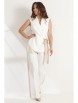 Брючный костюм артикул: 2527 белый+беж от Магия Моды - вид 3