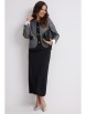 Юбочный костюм артикул: 2637 серый+черный от Магия Моды - вид 7