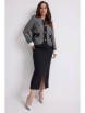 Юбочный костюм артикул: 2637 серый+черный от Магия Моды - вид 1
